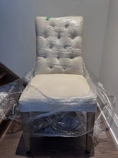 Restoration Hardware Upholstered Dining Chair Beige, View more