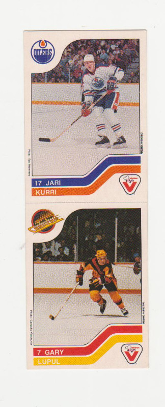 Carte Hockey 1983 Vachon Jari Kurri & Gary Lupul NON COUPÉ (A651 dans Art et objets de collection  à Laval/Rive Nord