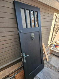 Exterior antique solid wood door