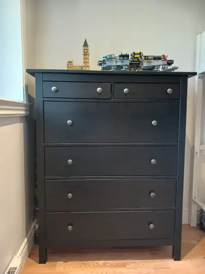 Commode Ikea noire 6 tiroirs - 6 Drawers Ikea Black Dresser, View more