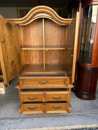 Free delivery used Victorian-style Armoire with Drawers, View more