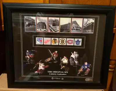 NHL The Original Six-Celebrity Goaltenders Framed Print, View more