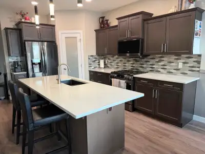Kitchen cabinets and  Quartz countertop for sale, View more