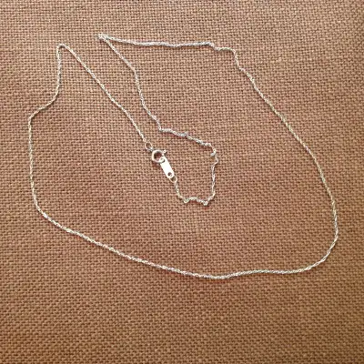 Delicate White gold chain 10K. ........, View more