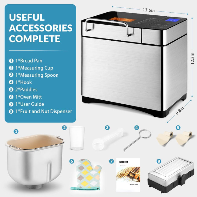 Premium Stainless Steel Bread Maker in Toasters & Toaster Ovens in Mississauga / Peel Region - Image 2