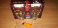 Guinness Beer Glasses Verre a Biere 2 Pint *New in Box*