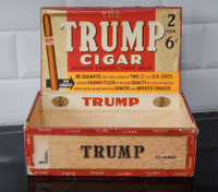 Ancienne Boîte de cigares Vide Trump Cigar Empty Box 6cents/2x