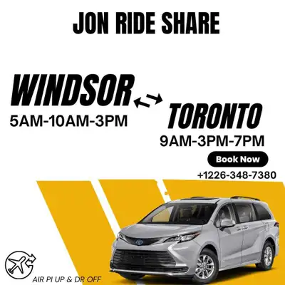 5AM, 10AM, 3PM,   》WINDSOR TO TORONTO // AVAILABLE , View more