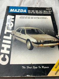 CHILTON 1978 - 1989 MAZDA 323/626/GLC/MX6/RX7 MANUAL #M1323