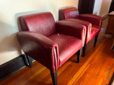 Matching Faux Leather Chairs, View more