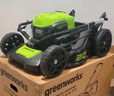 Greenworks 40V 20" Cordless Lawn Mower (Battery & Ch, View more