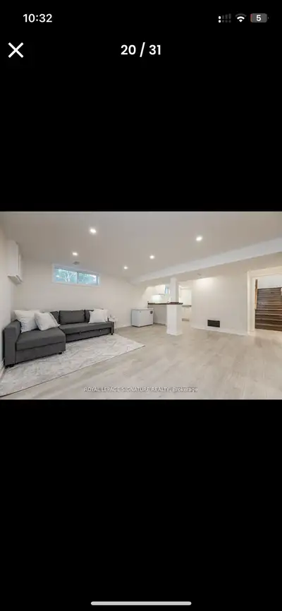One bedroom basement available for Rent
