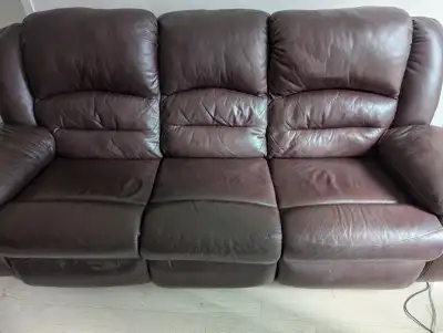 Leather Reclining Couch, View more