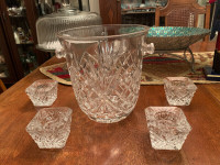 Cristal d’Arque Lead Crystal:  Ice Bucket & Candle Holders