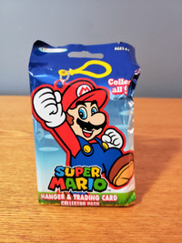 Super Mario Hanger & Trading Card Mystery Pack - NEW
