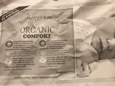 Simmons Organic Infant/Toddler Crib Mattress - Like New!, View more
