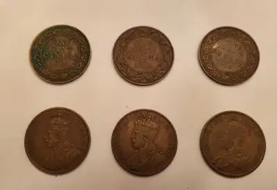 Antique 1919 Canadian Pennies , View more