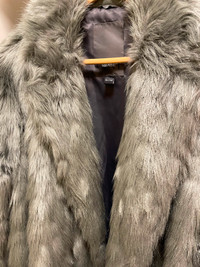 Vera Wang Faux Fur Coat grey ‘Rocha’