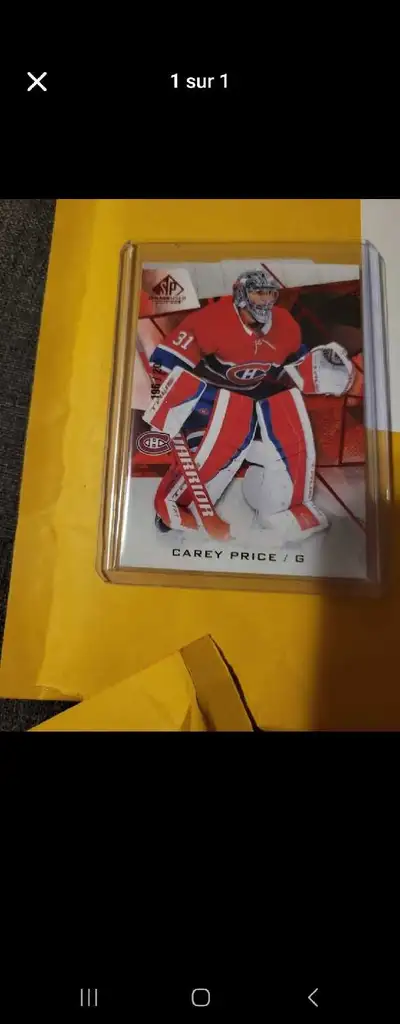 Carte de Hockey Carey Price Upper Deck SP Authentic, View more