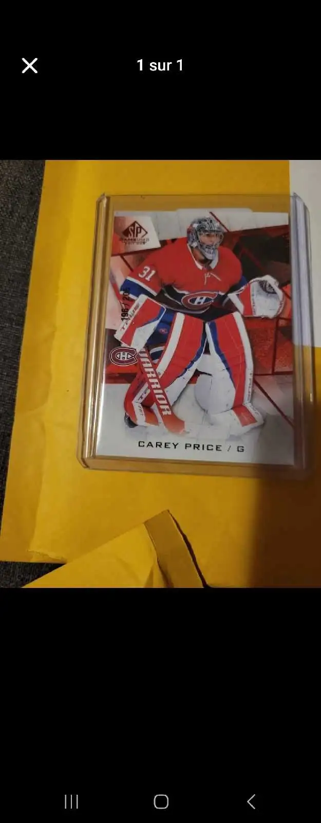 Carte de Hockey Carey Price Upper Deck SP Authentic in Hockey in Laval / North Shore - Image 2