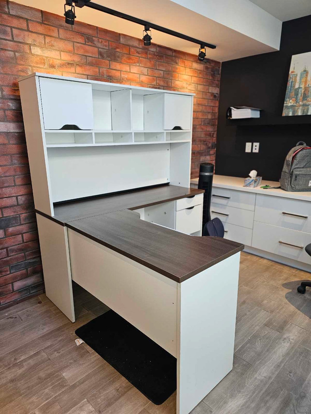 L-Shape Desk with Hutch in Desks in City of Toronto