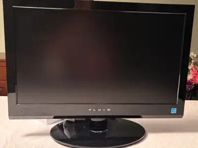 24 in TV on stand, with connections.. Can be hung on wall if you have a mount. Works perfectly.