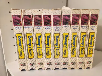 Barney & Friends VHS 1992-93 Time Life Video Lot (9) Vintage 90s Rare Won't Separate. Add these to y...