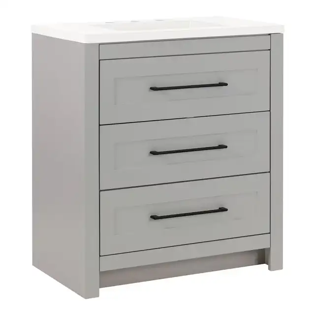 30” Bathroom Vanity with Cultured Marble Top – BRAND NEW in Cabinets & Countertops in Oakville / Halton Region - Image 9