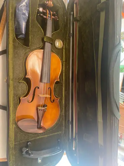 Full Size Violin- with Case, Bow, and Shoulder Rest, View more