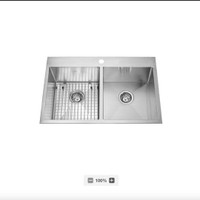 Kitchen Sink - Kindred 31-inch Stainless Steel Double Basin