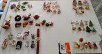 Christmas-Themed  Pins, large assortment