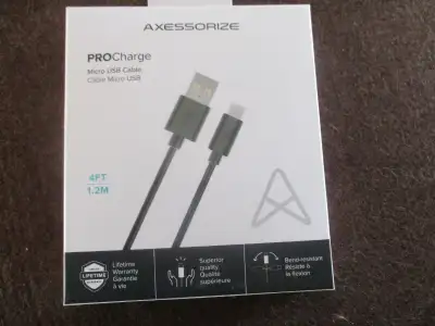 Chargeur âble Micro USB Axessorize ProCharge (1.2M), View more