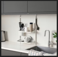 Brand New Ikea Sunnersta dish rack with shelves and hooks
