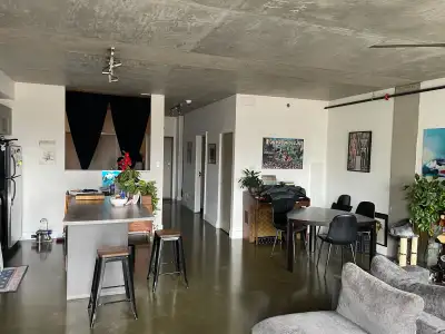 Loft à louer avec une chambre fermée, 4ème étage avec superbe vue, au coeur du Mile-End. Électroména...