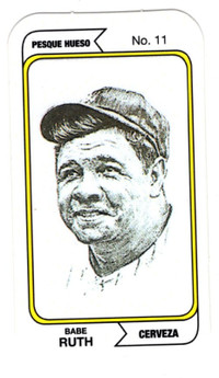 BABE RUTH #11 Card Spanish/English Bilingual BACK VARIATION