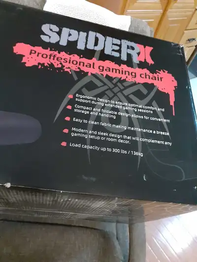 Fold down gaming chair holds up to 300 lbs, View more