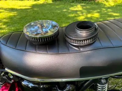 Frame up restoration, updated with modern electronics. Looks and runs like new. Velocity stacks have...