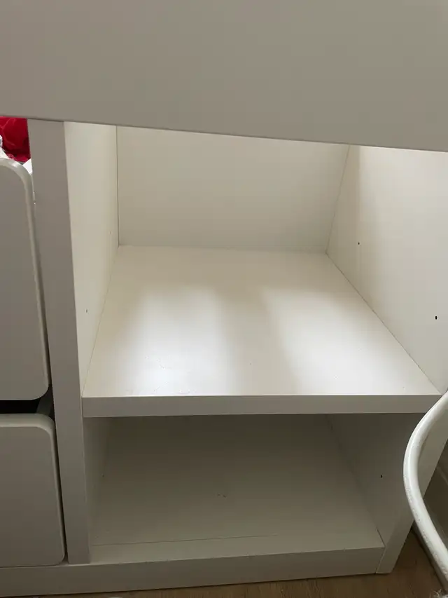White Twin Bed from Ikea (SLAKT) with drawers in Beds & Mattresses in Oakville / Halton Region - Image 4