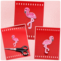 “Flamingo” – Iron-On Clothes Patch