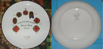 COLLECTORS PLATES - 22 K GOLD - CANADIAN ART - COLLINGWOOD ON. THE SALVATION ARMY - STRATFORD - 1884...
