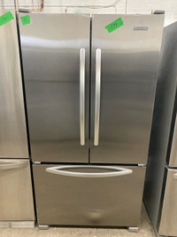 KitchenAid stainless steel three door fridge
