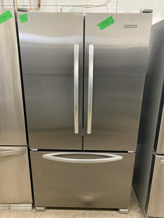  KitchenAid stainless steel three door fridge in Refrigerators in Cambridge
