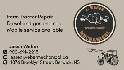 Mobile Mechanic Service I repair and service farm tractors and similar equipment Diesel and gas engi...
