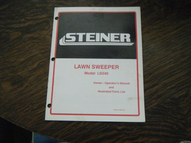Steiner LS340 Lawn Sweeper  Owners, Parts Manual in Other in Oakville / Halton Region