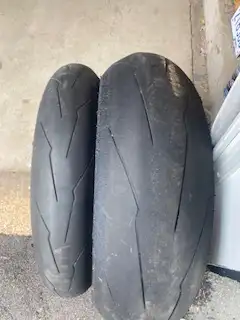 Pirelli Super Corsa sp Motorcycle Tires -Front Is A 120/70zr 17. -Rear Is A 180/60zr 17. Used On The...