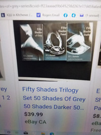 set of 3, fifty shades of grey,50 shades darker ,50shades freed