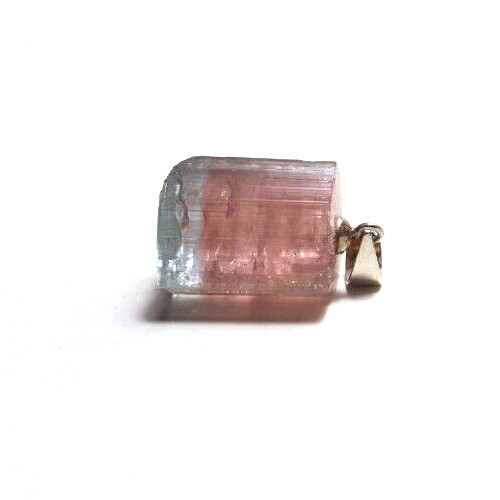 Bi-Color (Blue Cap/Pink) Tourmaline Crystal Pendant/925 Pure in Jewellery & Watches in Sudbury - Image 2