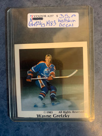 Gretzky 1983 WALLSKIN PROMO DECAL STICKER Oilers Showcase 305