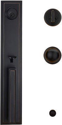 Front Door Lock with Knob, Deadbolt, For use on exterior doors.