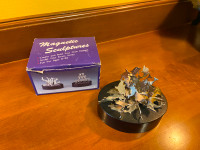 New In Box Magnetic Sculpture Dolphins Desk Toy